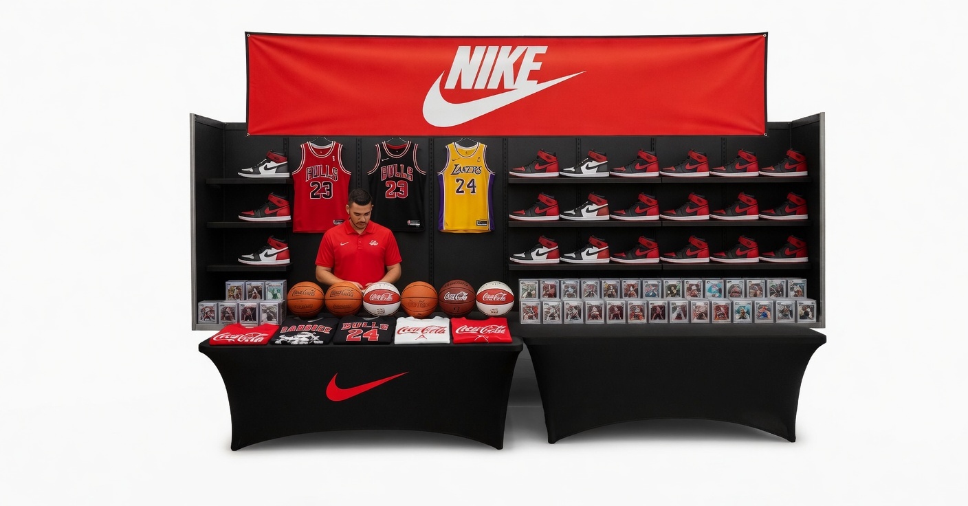 Concept — full-scale branded booth build